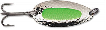 Blue Fox Pixiee Spoon 7/8 oz Nickel/Green with egg sac insert to attract salmonids