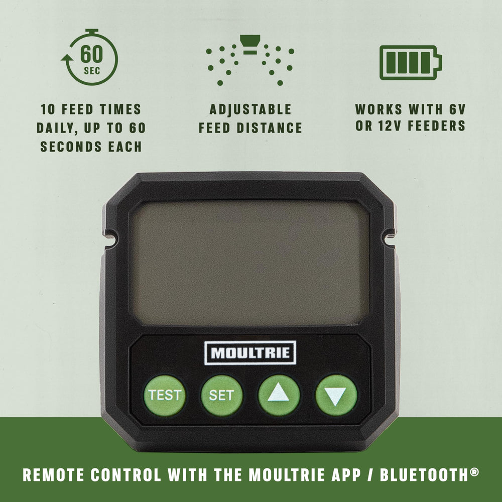 Bluetooth app control interface for Moultrie timer on mobile device
