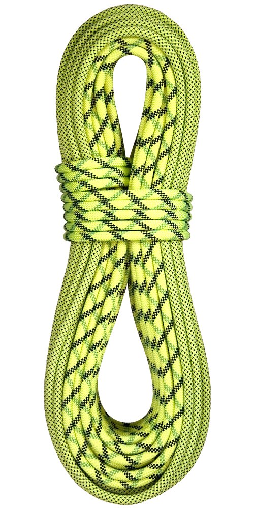 BlueWater Ropes Lightning Pro 9.7mm rope offers dynamic performance for sport climbing and alpine routes.