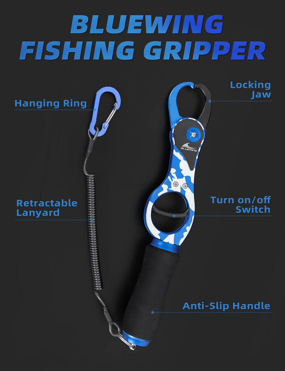 Close-up of inward-curved jaw on BLUEWING gripper