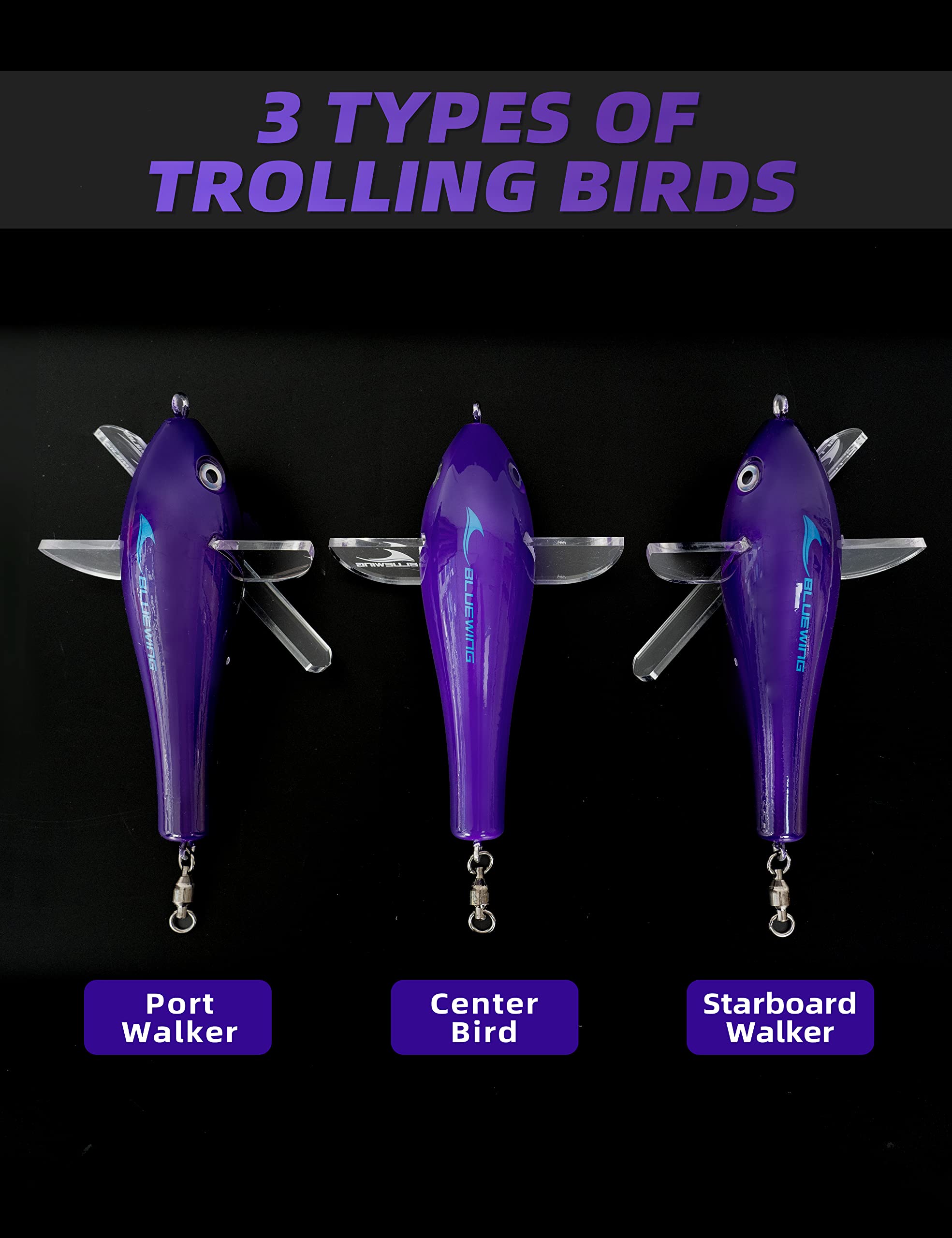 BLUEWING 316 stainless rod detail shows corrosion resistance for saltwater use
