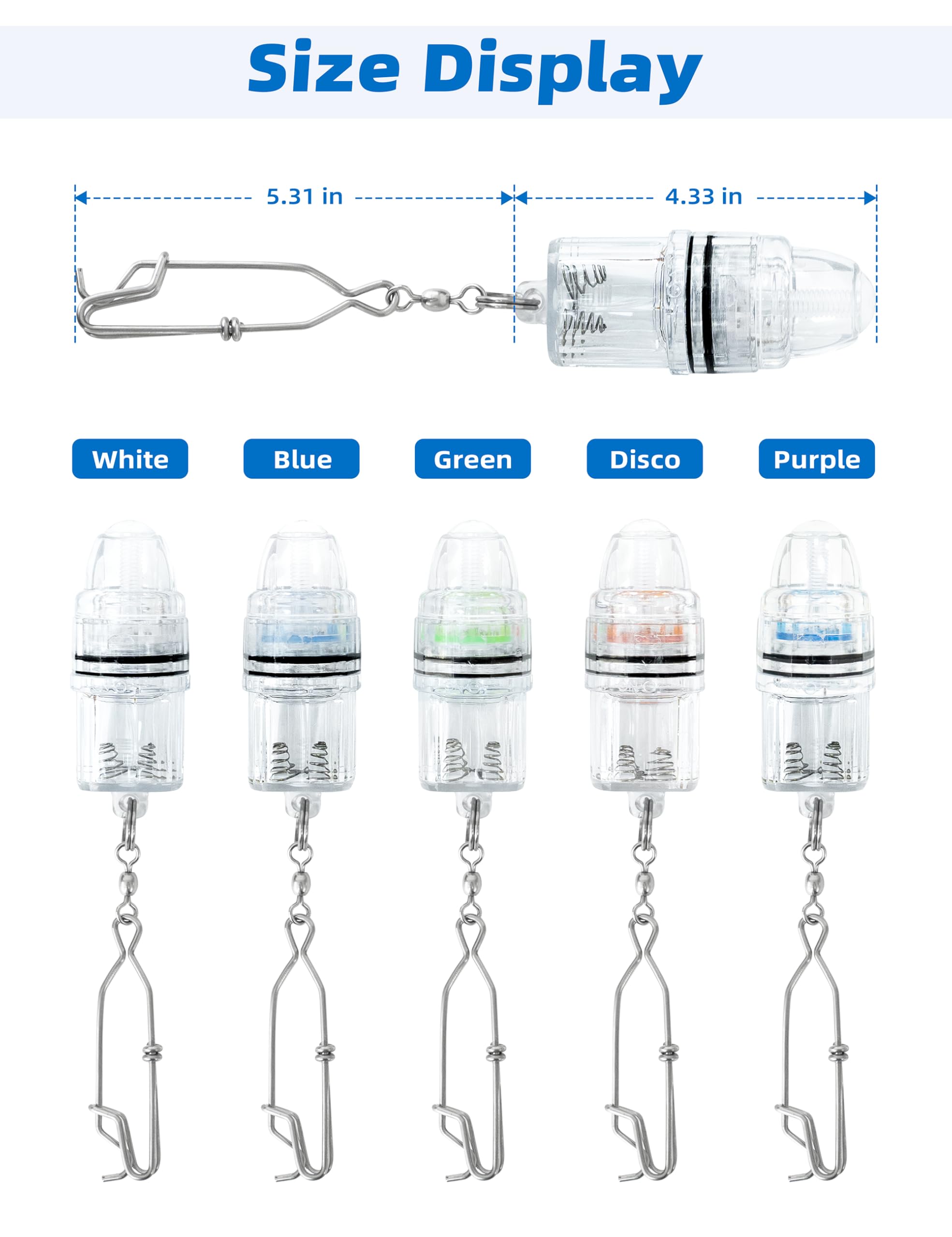 Package includes clip and accessories for deep-sea fishing