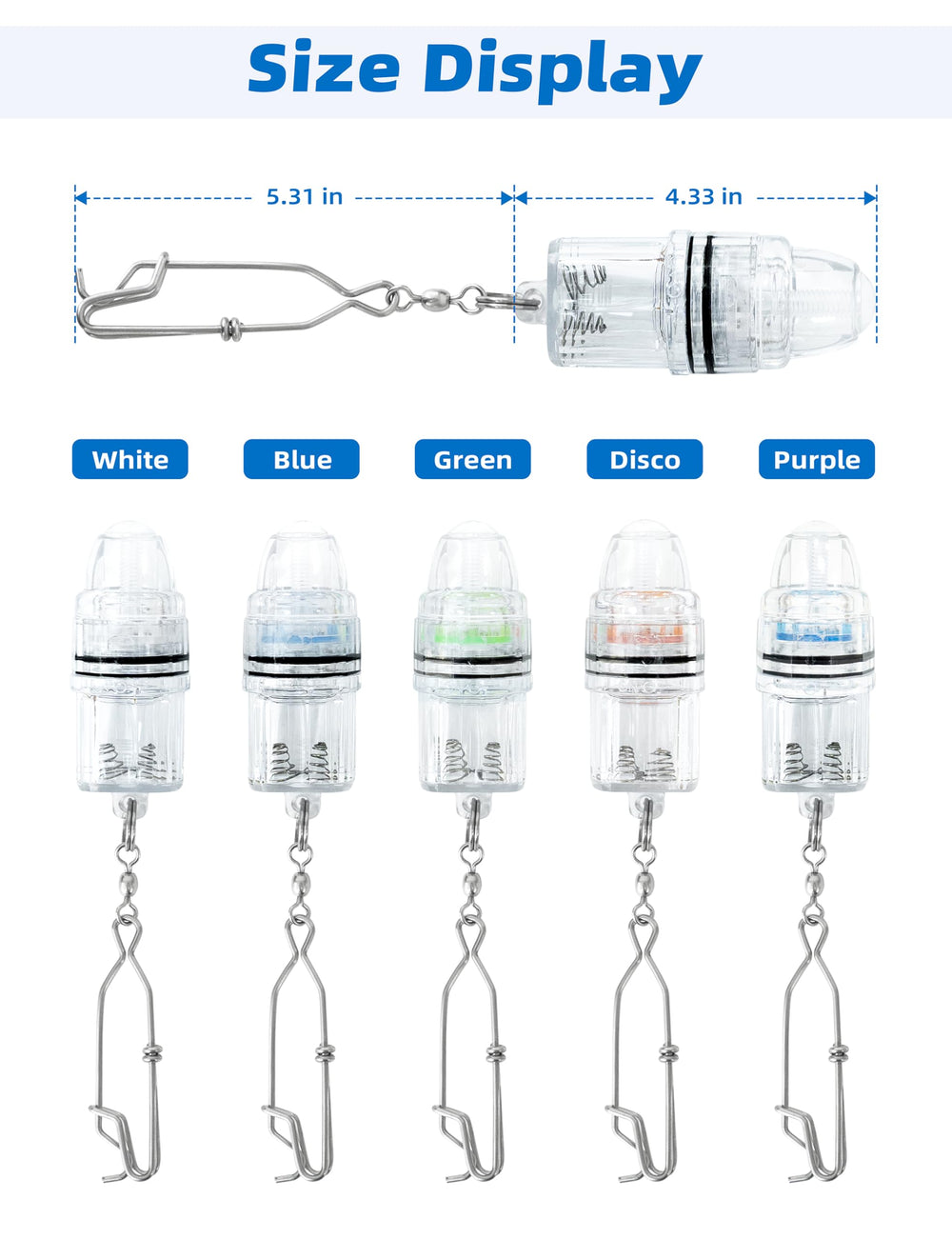 Package includes clip and accessories for deep-sea fishing