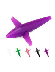 BLUEWING 5pcs Trolling Bird Lures Purple 5.28in - front view