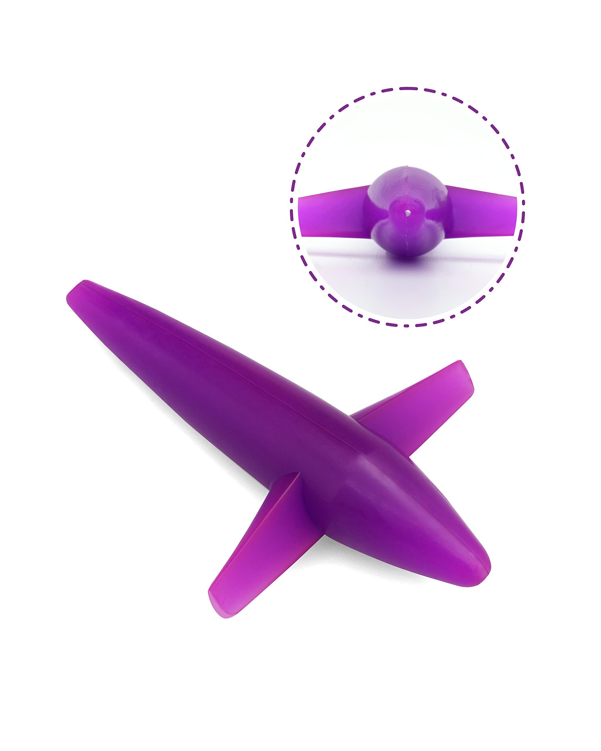 BLUEWING Trolling Bird Lures Purple 5.28in - side angle