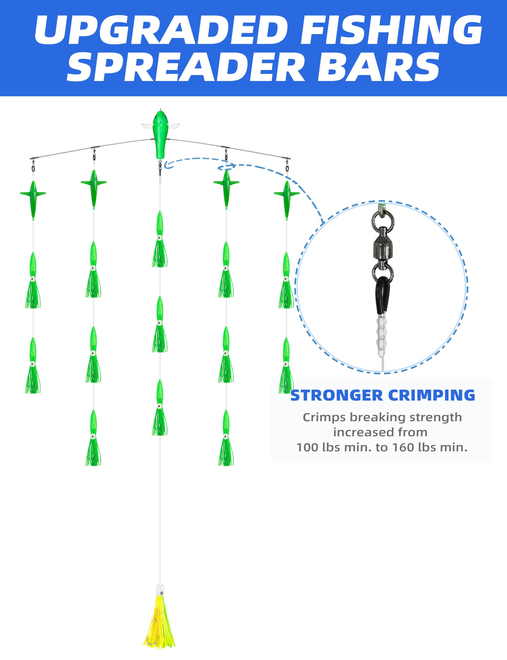 BLUEWING 6in floating squid demonstrates buoyant action for attracting big game fish.