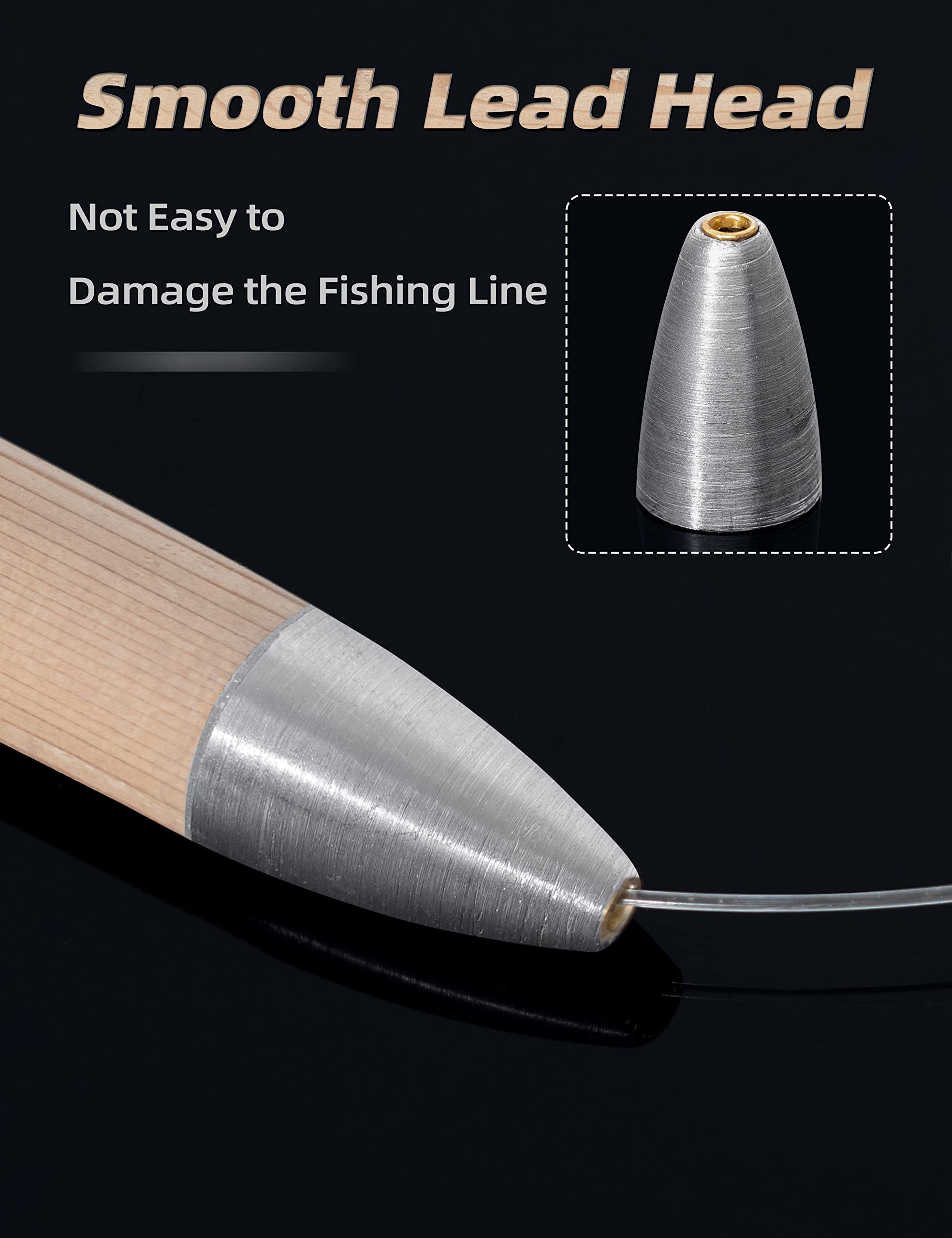 BLUEWING 8in cedar plug body designed to entice big game fish