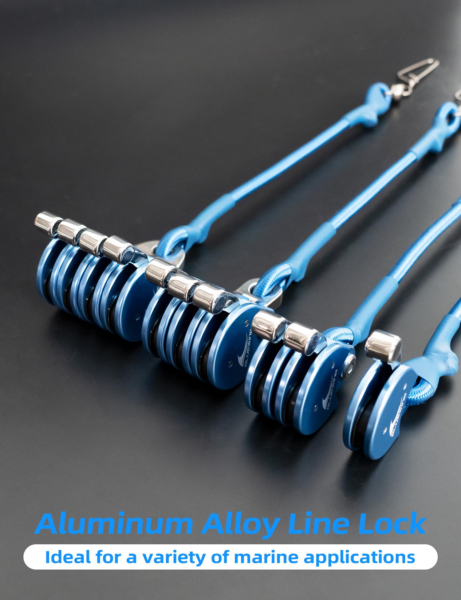 BLUEWING nylon rope detail emphasizes durability for offshore fishing setups