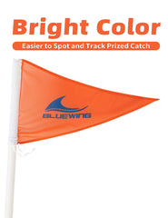 BLUEWING buoy bright-red color improves visibility in murky waters for quick spotting