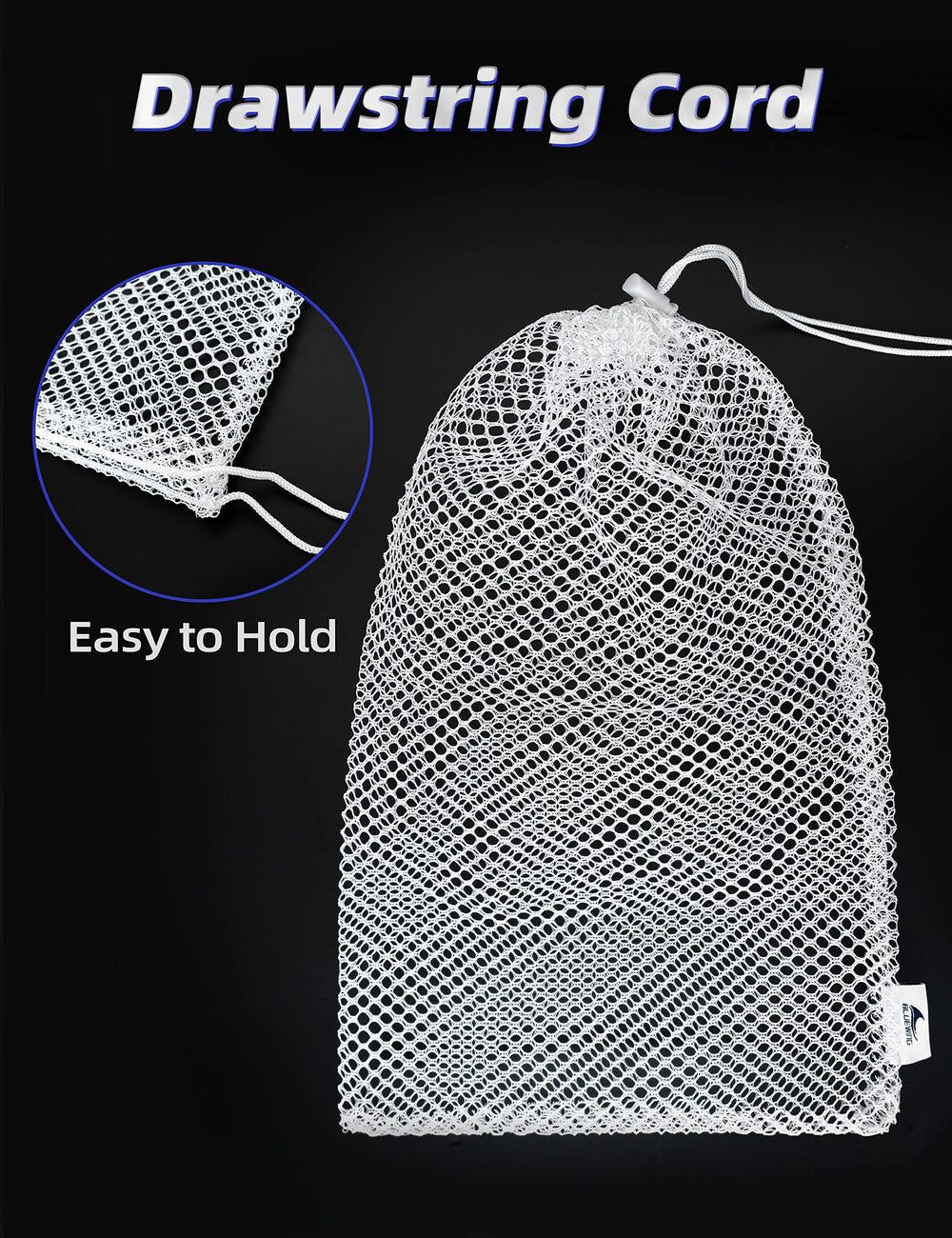 BLUEWING chum bag 3pcs white open drawstring