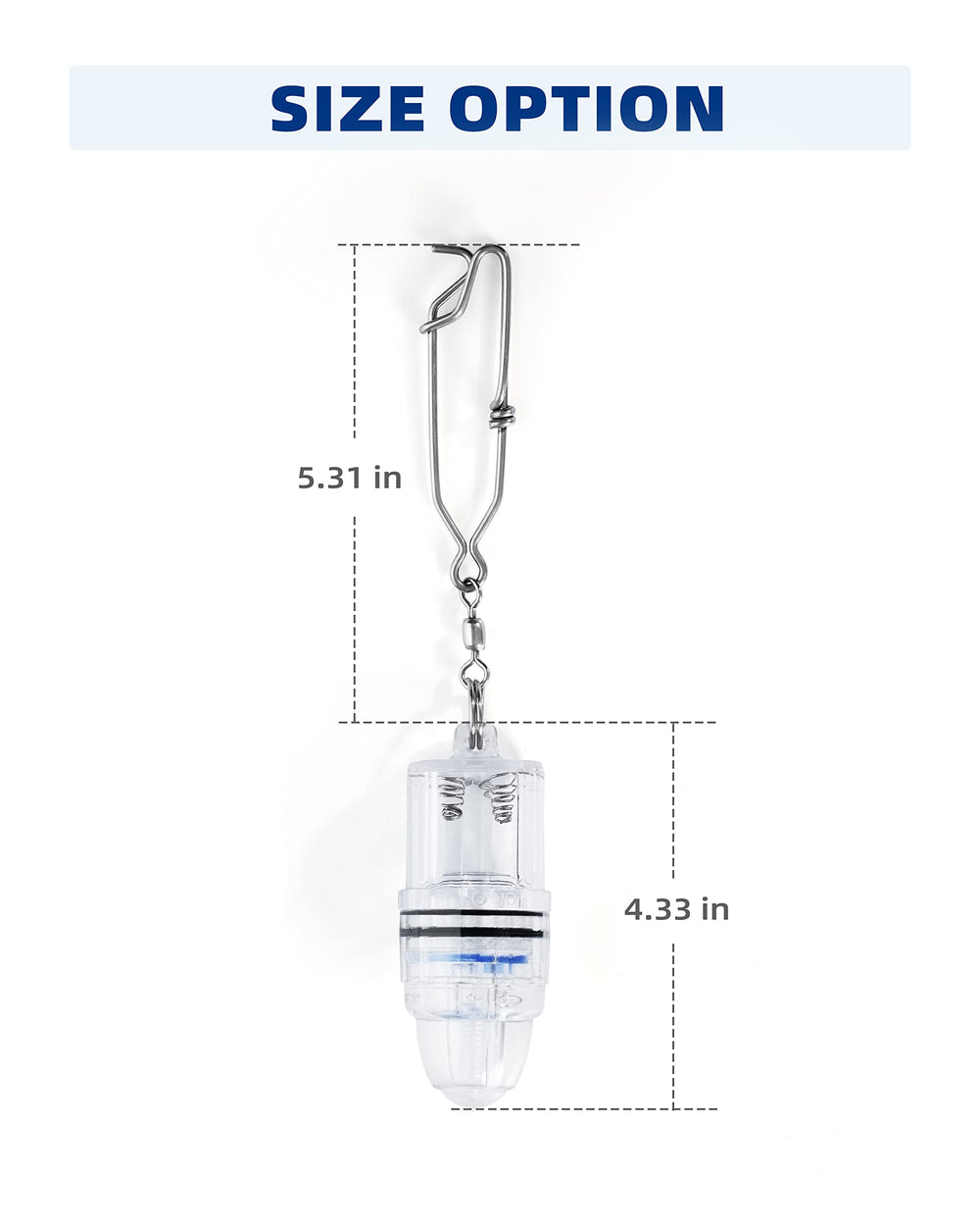 Close-up of durable ABS housing for BLUEWING deep drop light