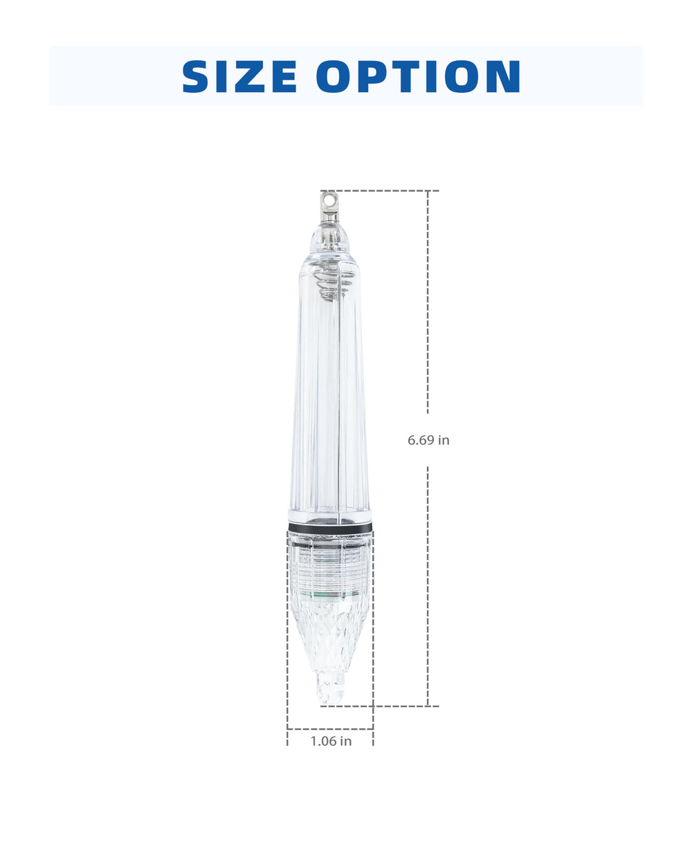 BLUEWING Deep Drop Light 6.7 inch side view