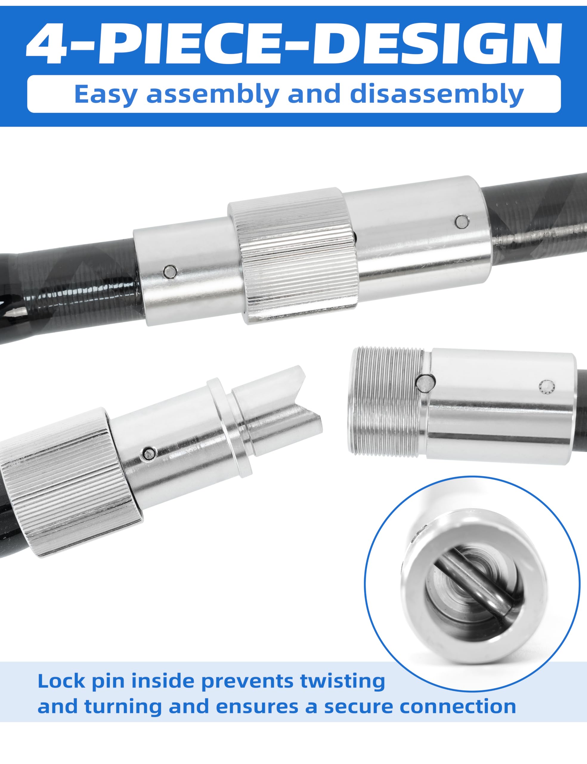 BlueWING front-weighted lead bar improves accuracy and reduces effort.