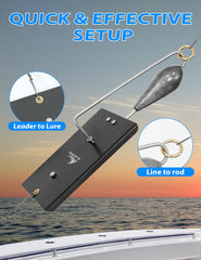 BLUEWING heavy-duty fishing planer brass ring assembly emphasizes quick, secure line setup