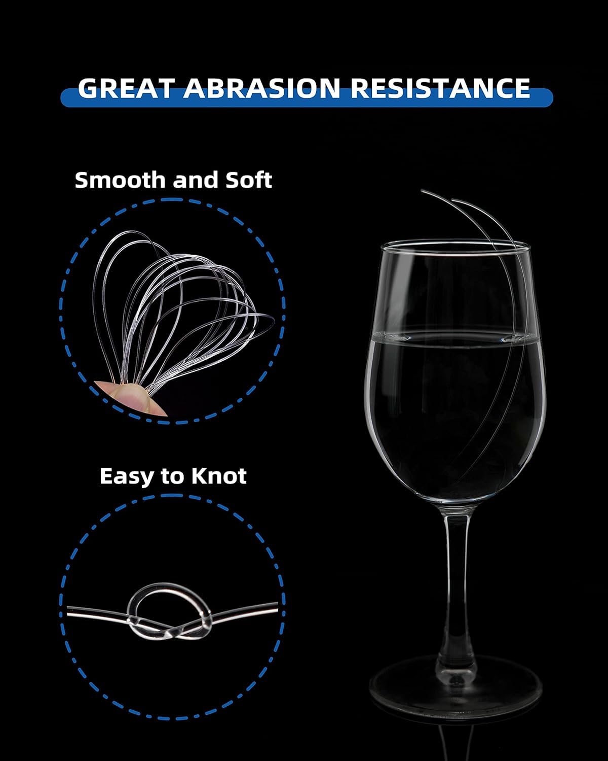 BLUEWING line abrasion-resistance detail demonstrates lasting performance against rocks and gear.