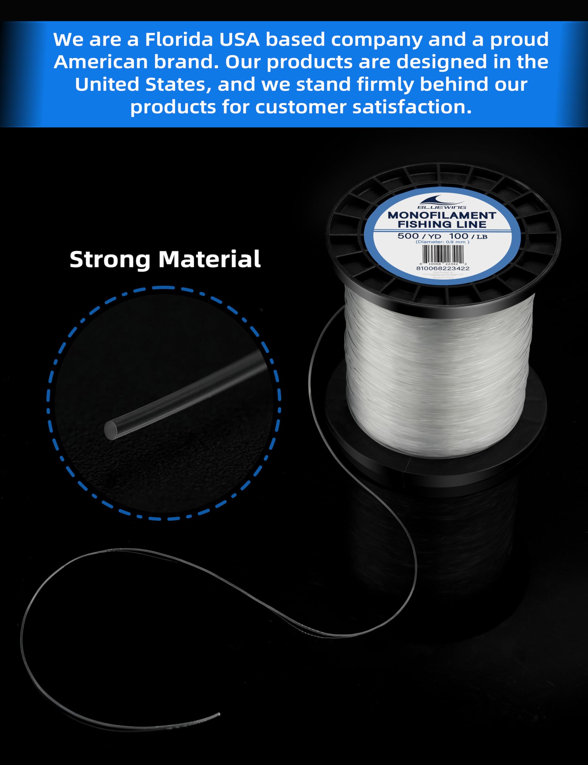 BlueWing provides multiple diameter options to tailor strength to your setup.