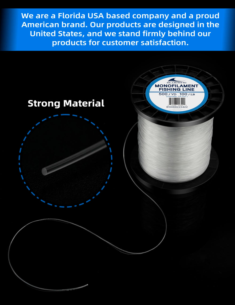 BlueWing provides multiple diameter options to tailor strength to your setup.