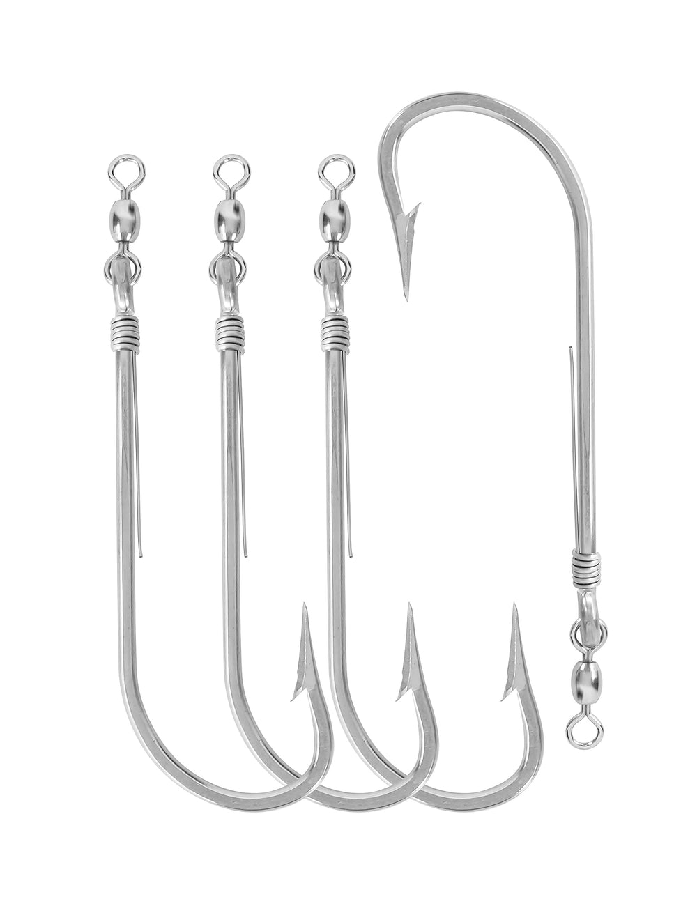 BLUEWING Strip Trolling Hook with Swivel – stainless steel, 14/0, 2pcs