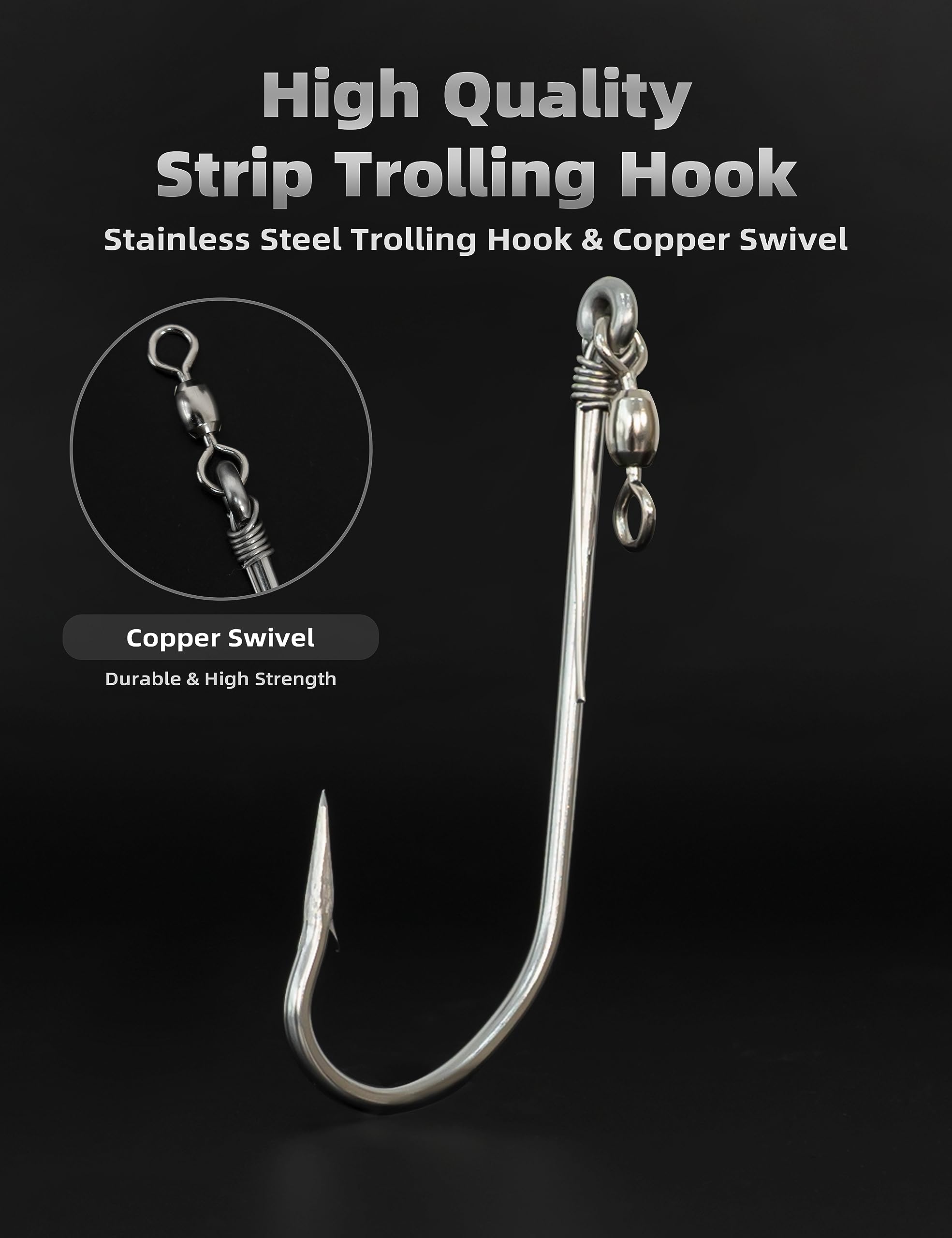 Strip bait compatibility for trolling and natural bait presentation