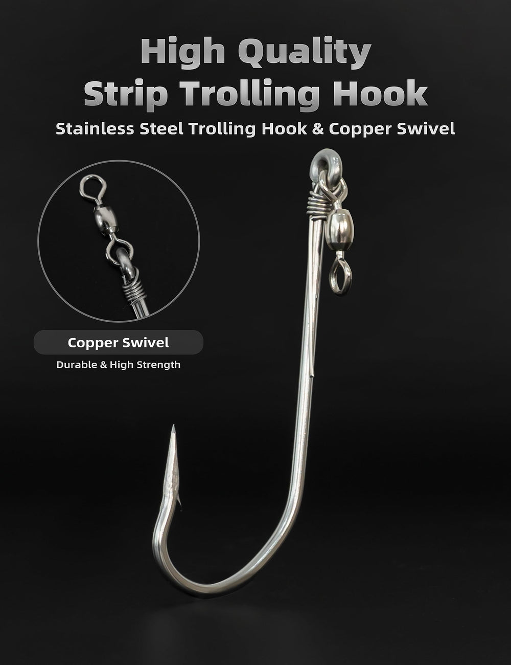 Strip bait compatibility for trolling and natural bait presentation