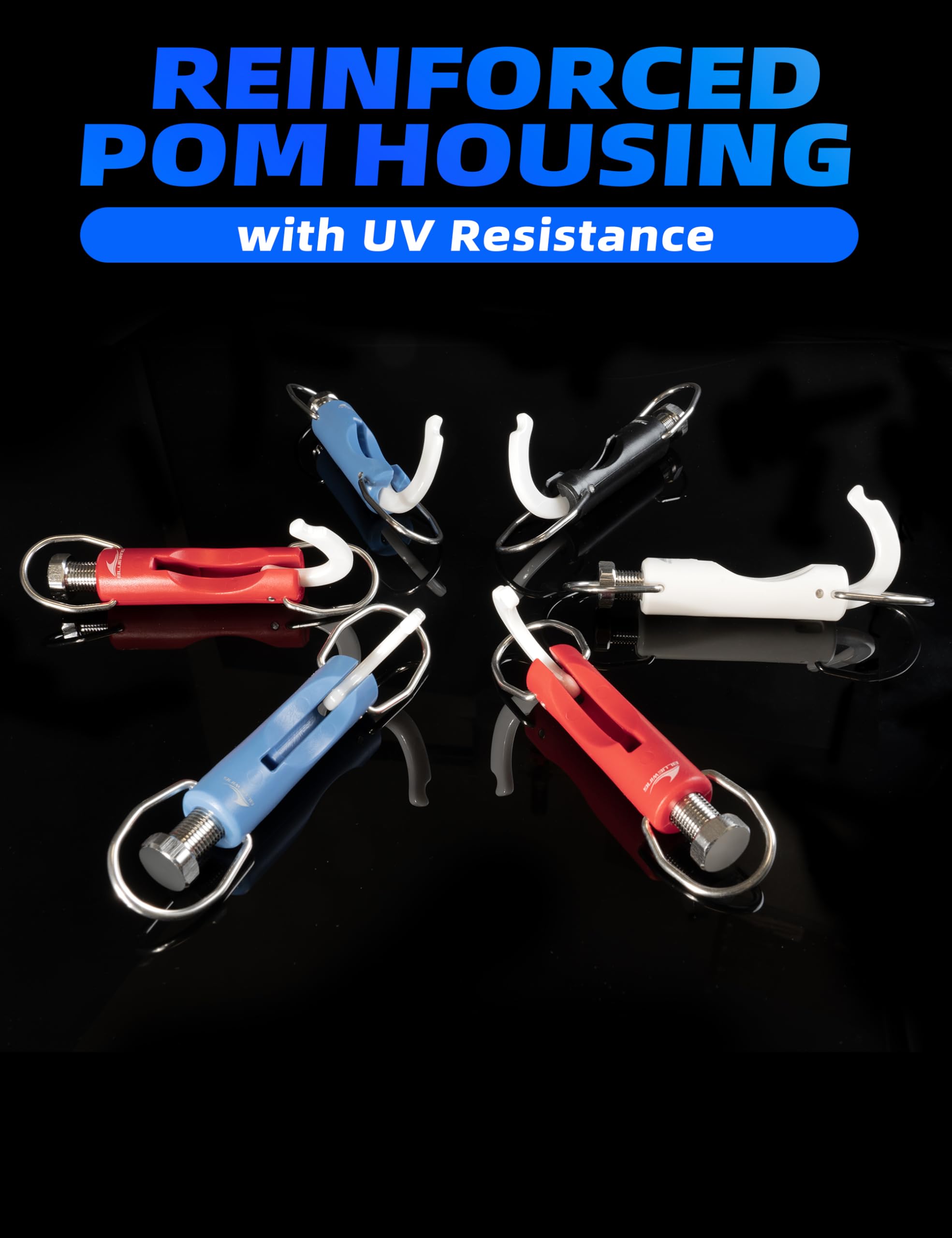BlueWING two-piece release clip pack, value and reliability highlighted.