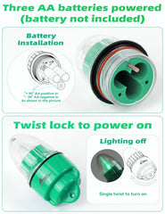 BlueWing V2 Bell Deep Drop Light, on-indicator visible for easy operation.