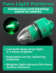 BlueWing V2 Bell Deep Drop Light, underwater depth capability supports deep-water fishing.