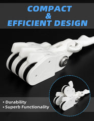 BlueWing V2 outrigger halyard lock pulley side angle shows compact, durable hardware in action.