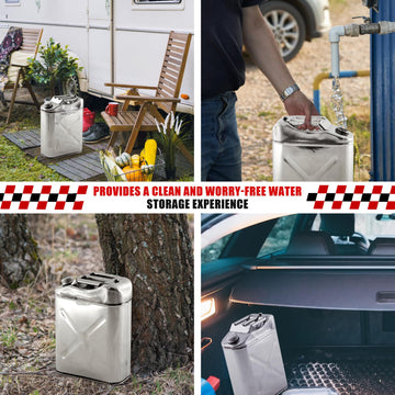 Blulu water container vertical design saves space in trunks and cabinets.