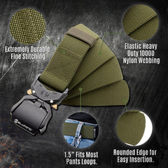 BLUPOND adjustable belt fits waists from 36 to 42 inches.