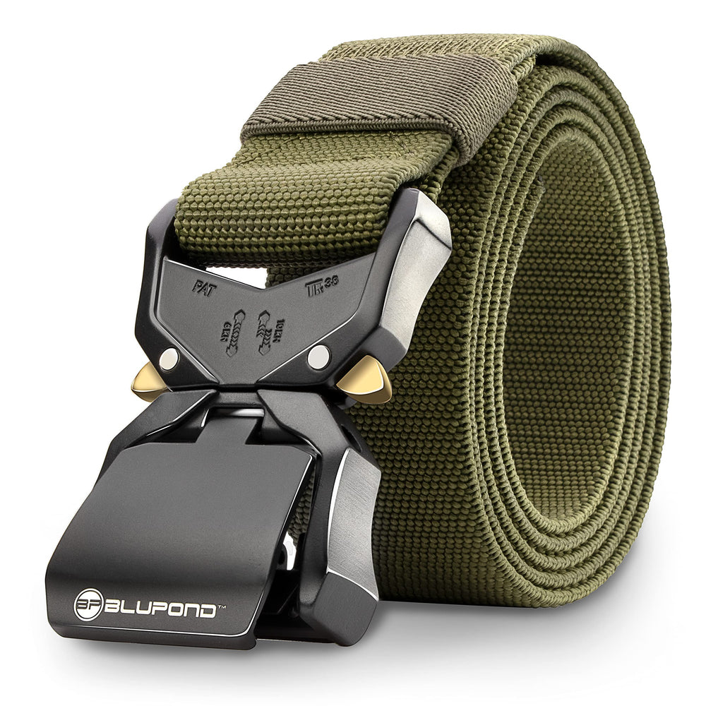BLUPOND tactical belt with quick-release buckle for fast access in duty and outdoor tasks.