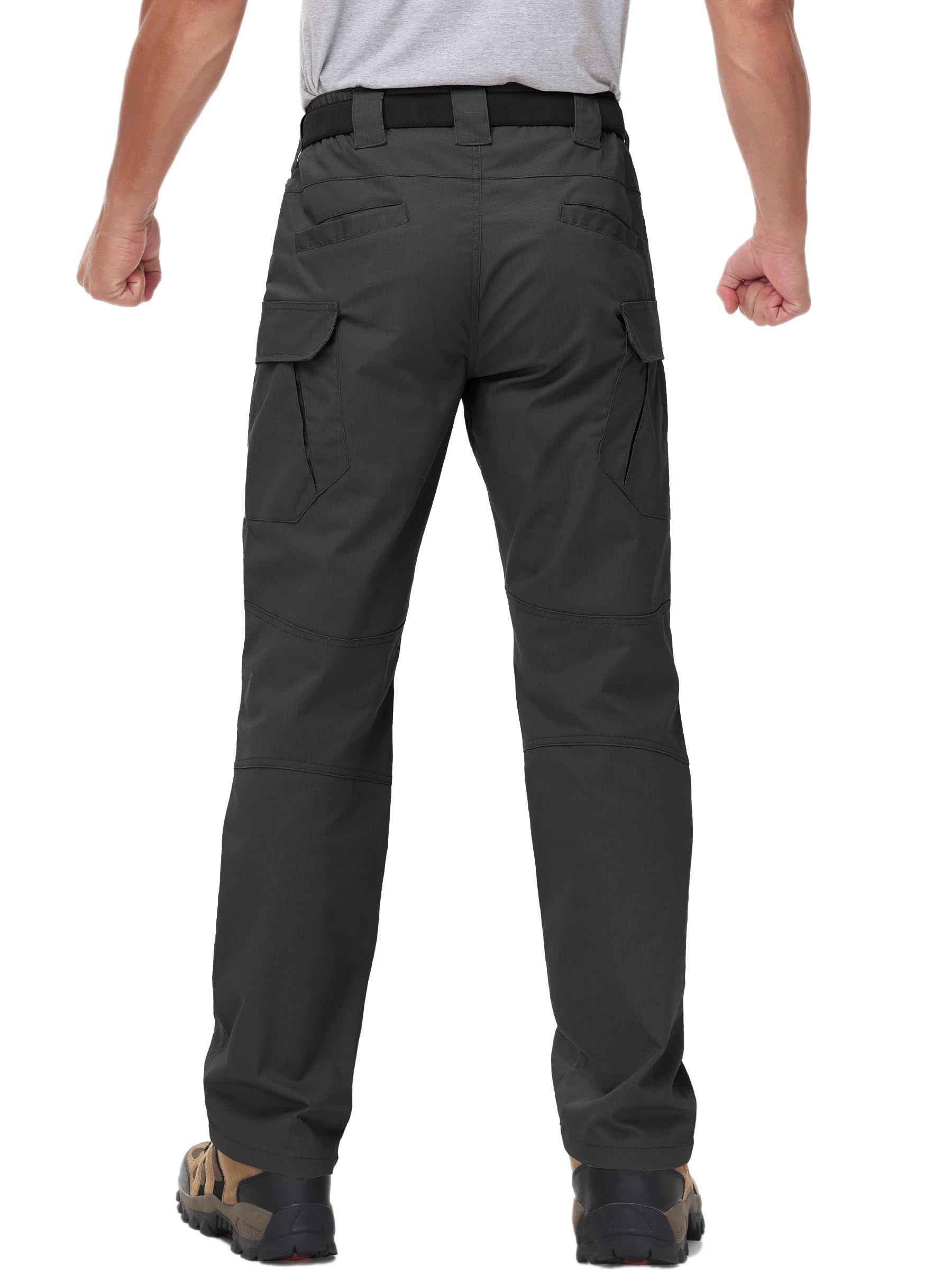 BLWINYUT cargo pants back view shows reinforced rear pockets for tool storage.