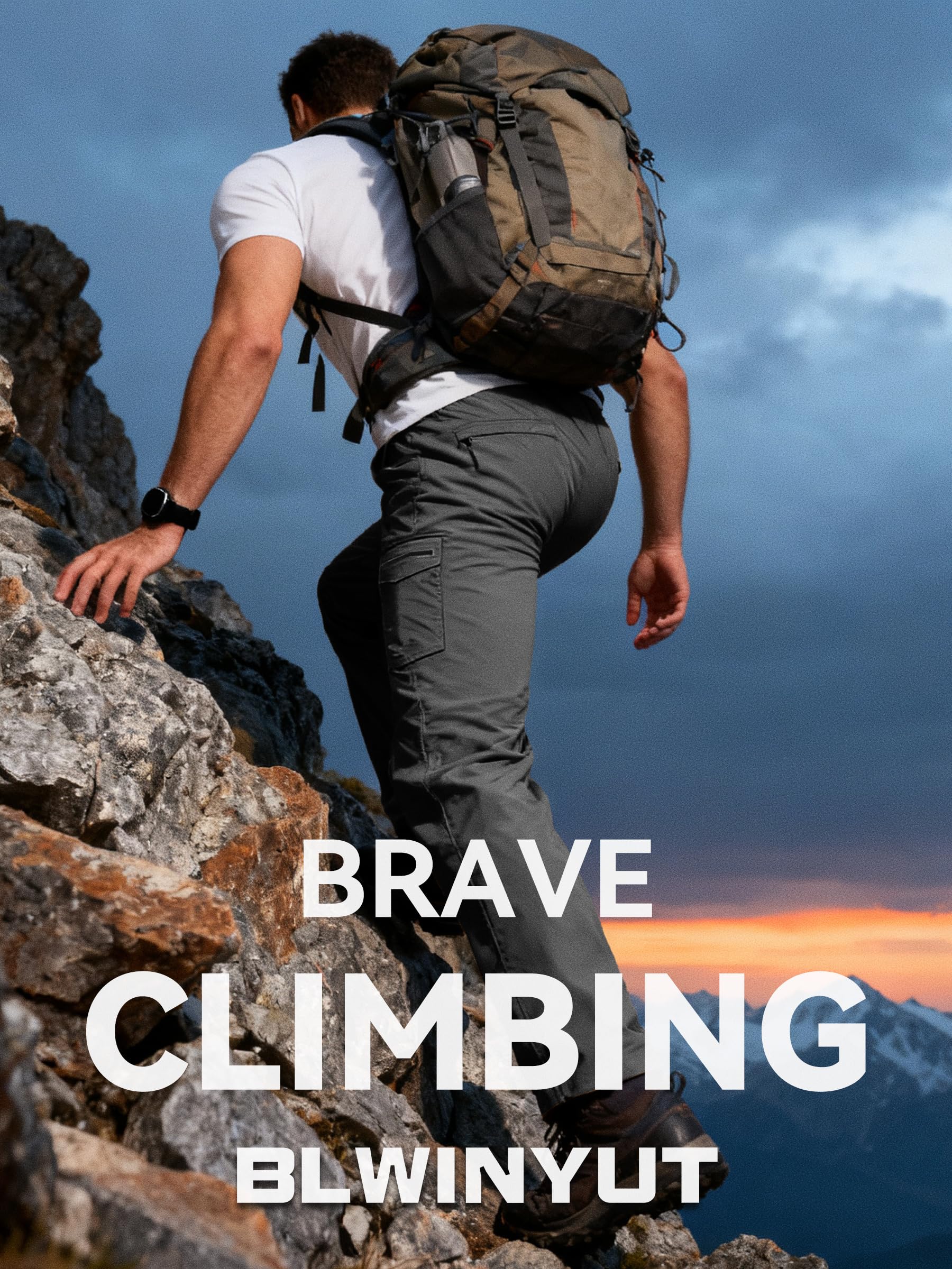 BLWINYUT pants with inner-thigh vents for cooling during climbs
