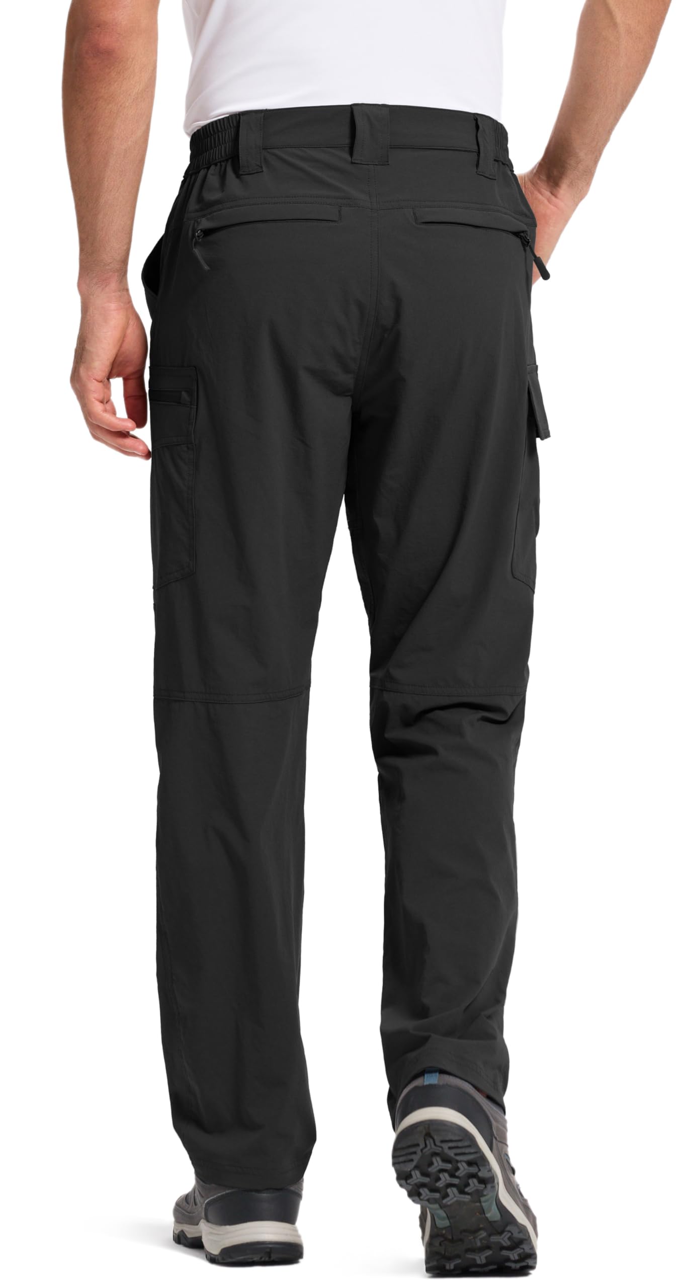 BLWINYUT black hiking pants in outdoor-ready silhouette.