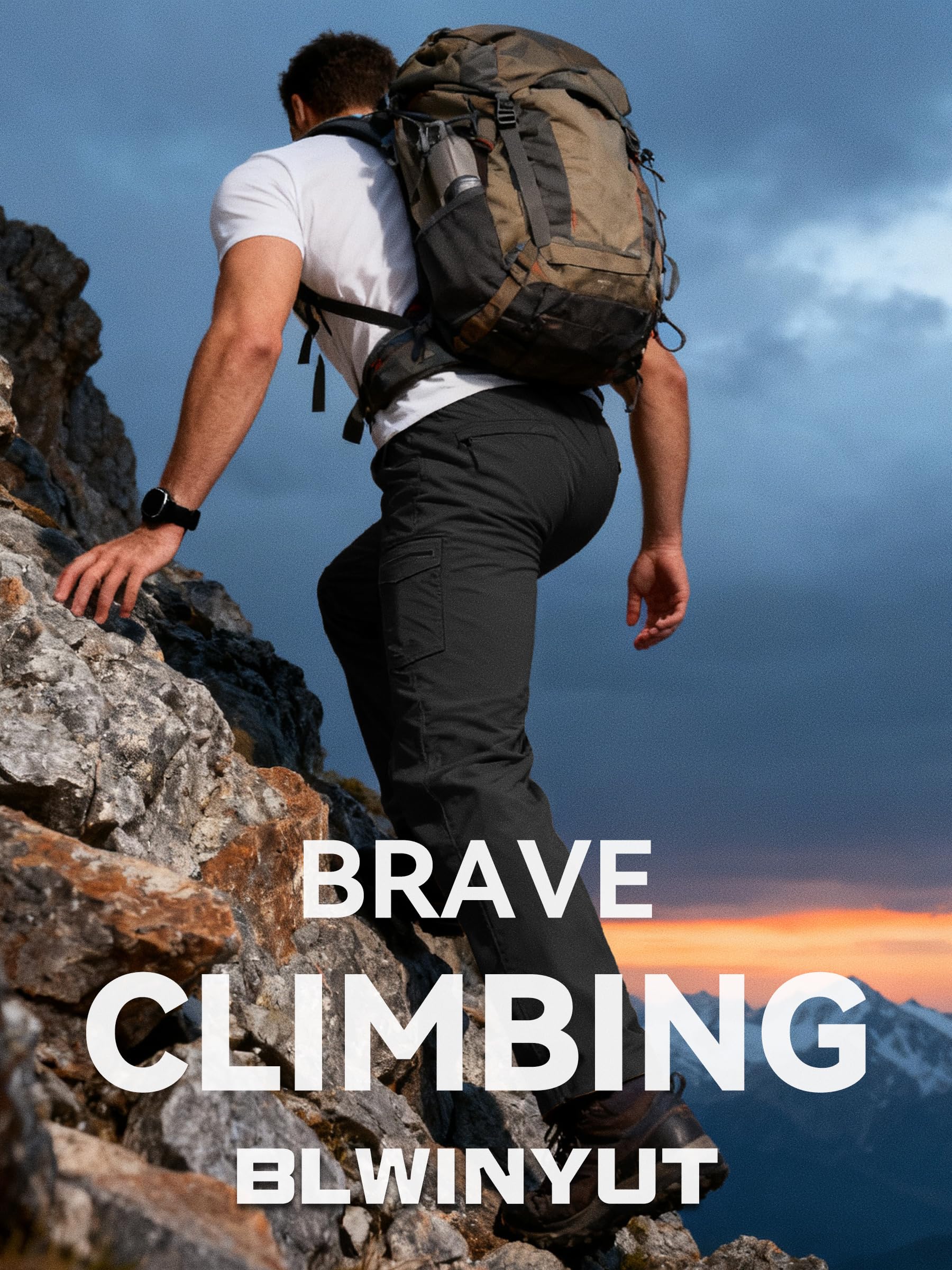 BLWINYUT elastic waist with D-ring enables flexible movement.