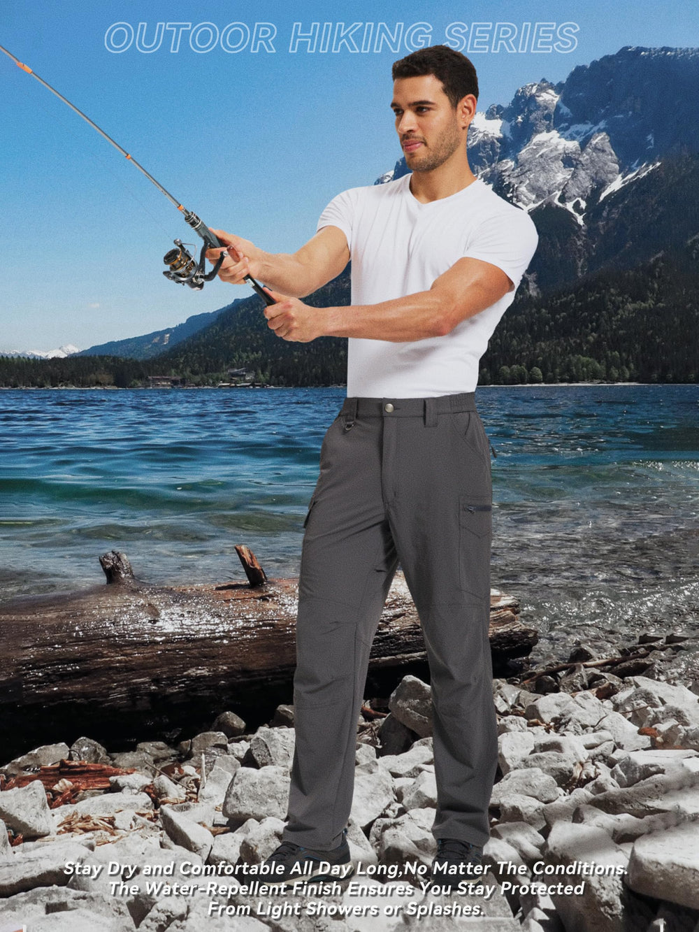 BLWINYUT grey hiking pants designed for durable daily wear
