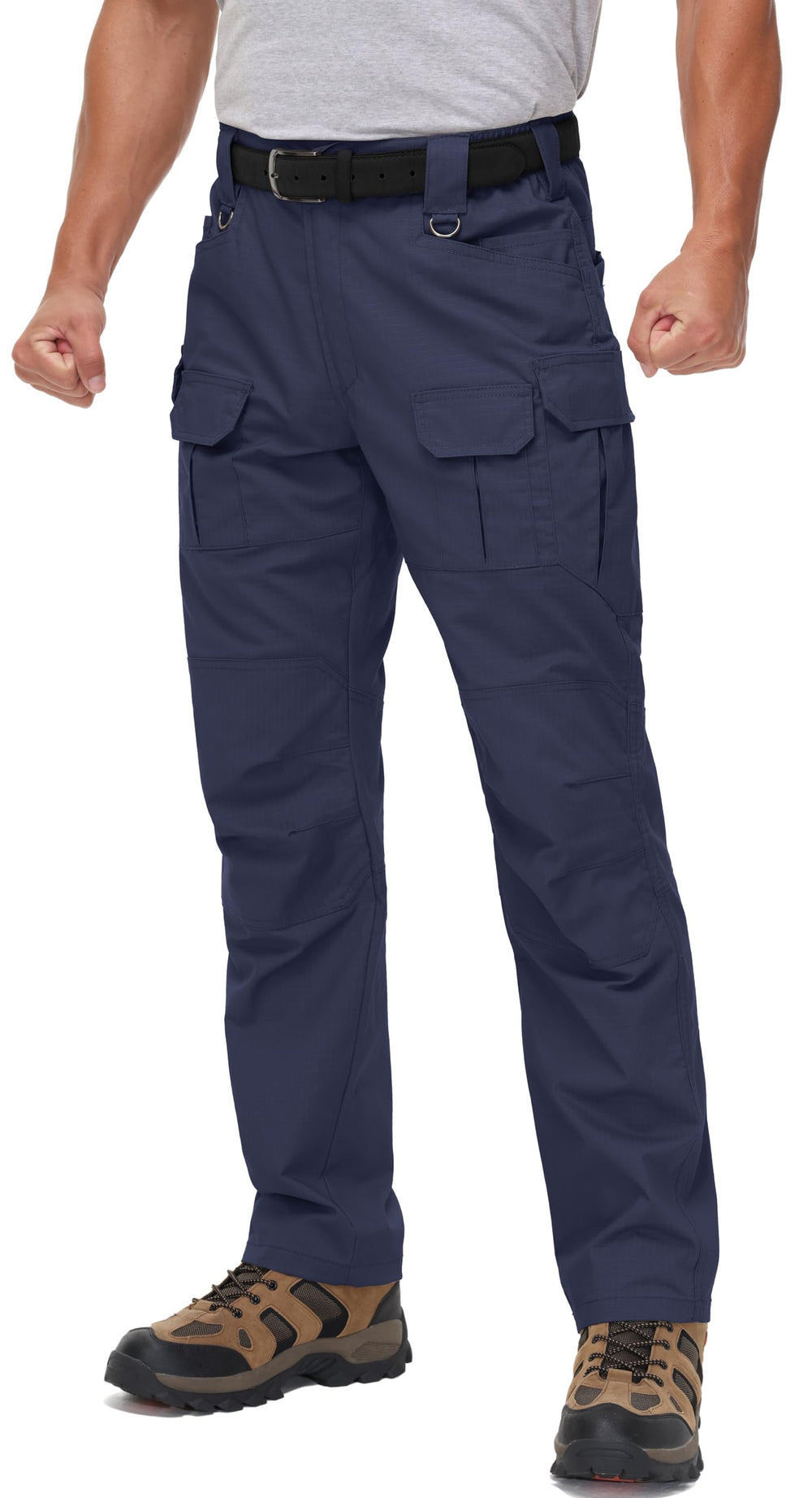 BLWINYUT men's tactical pants elastic waist with D-ring for quick adjustments