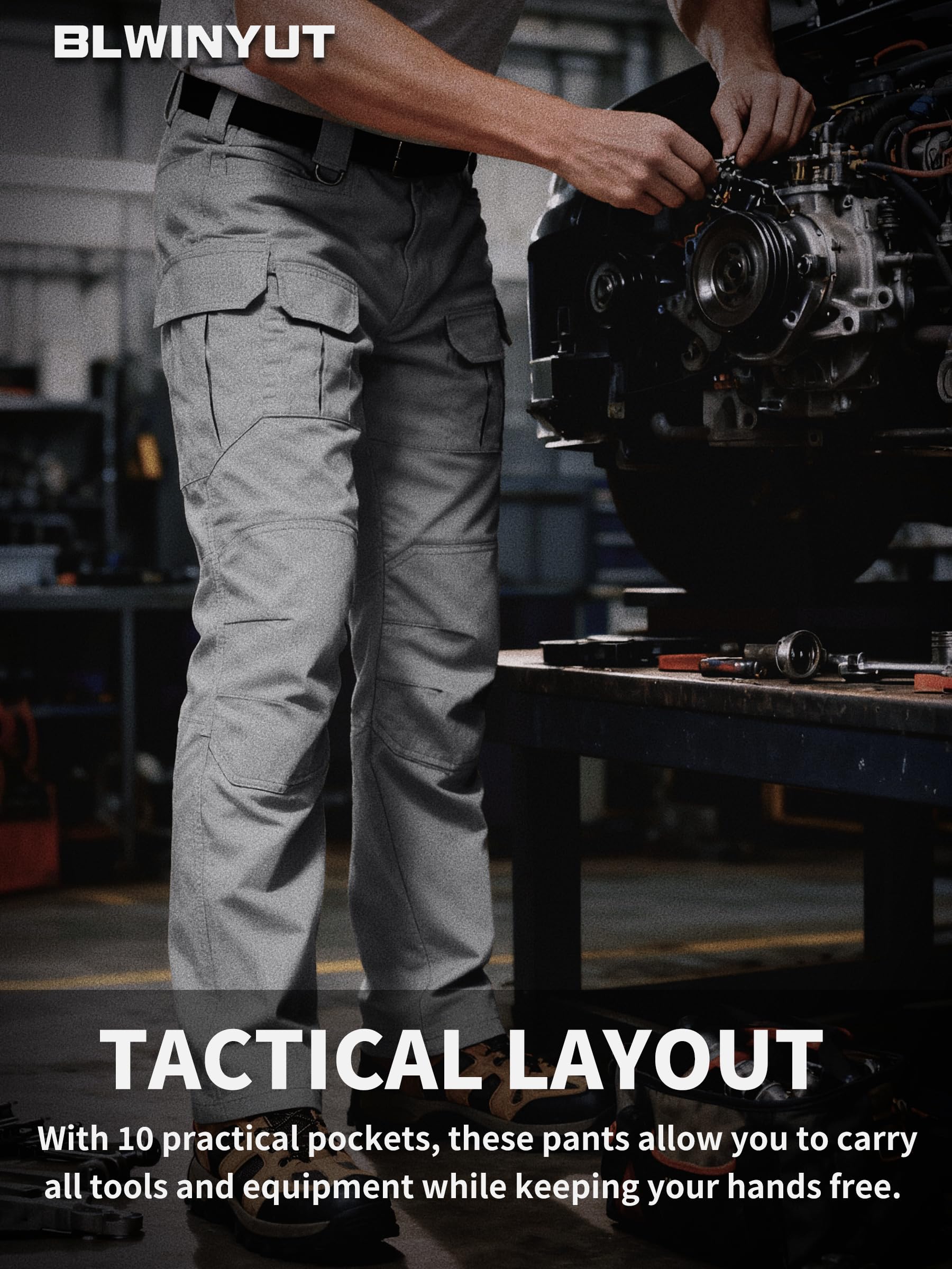 BLWINYUT reinforced crotch supports durability in tough environments