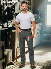 BLWINYUT tactical pants stretch fabric close-up highlights mobility.