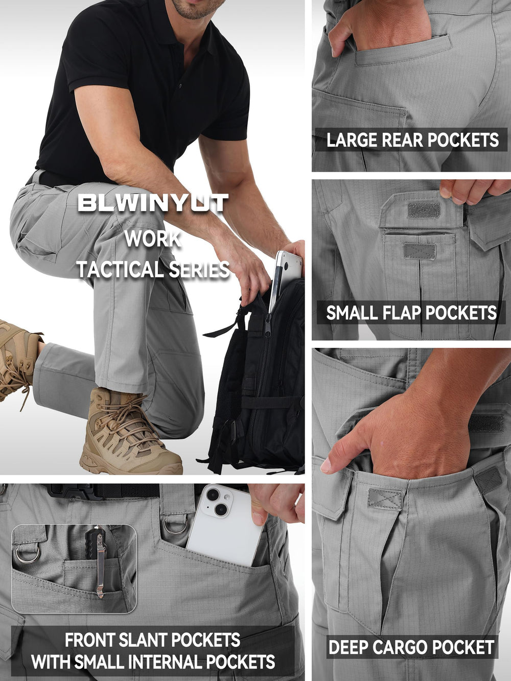BLWINYUT ten-pocket layout keeps tools organized and easily accessible.