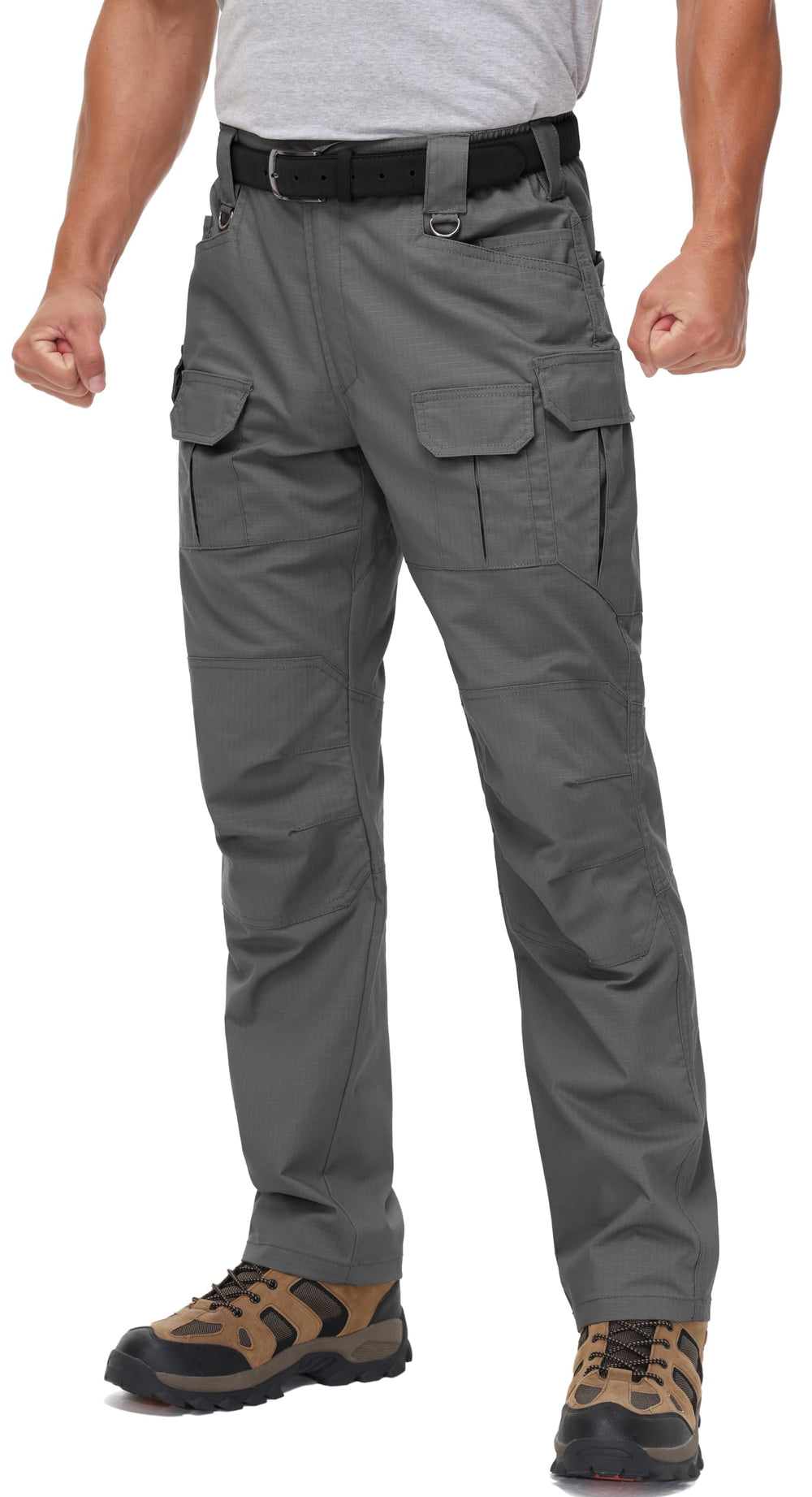 BLWINYUT tactical pants D-rings on side waist for securing keys or tools.
