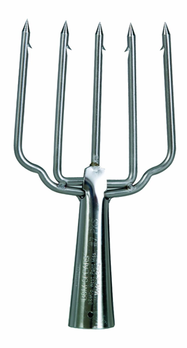 B&M 7PKS Stainless Steel Frog and Fish Spear - Black, 8.5-Inch