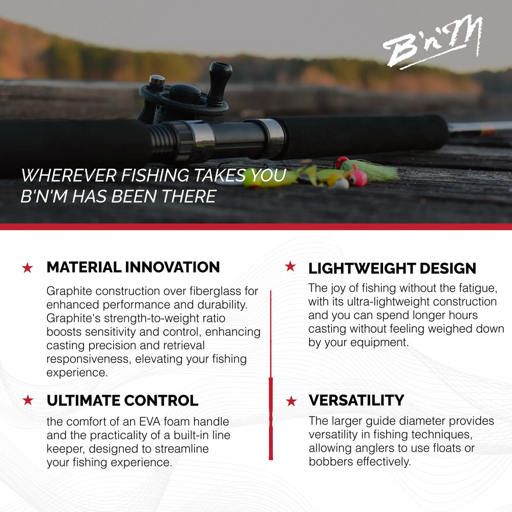 B&M GLJ11 Little Jewel graphite rod delivers backbone with smooth action