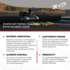 B&M GLJ11 Little Jewel graphite rod delivers backbone with smooth action
