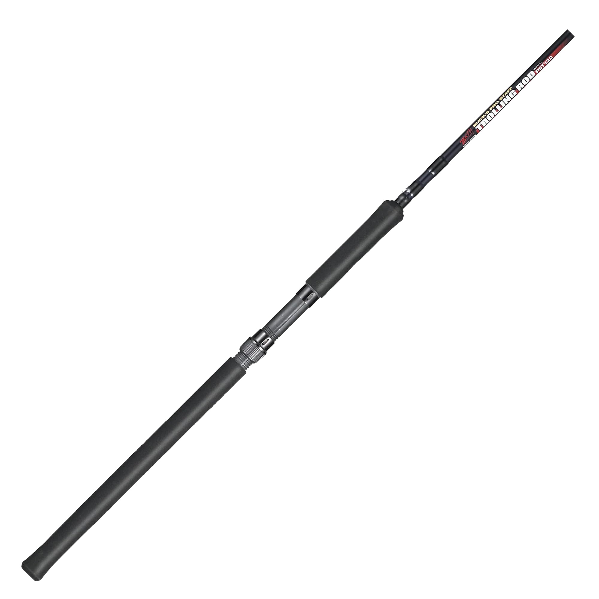 B&M PST122 Pro Staff 12ft trolling rod assembled for versatile fishing setups