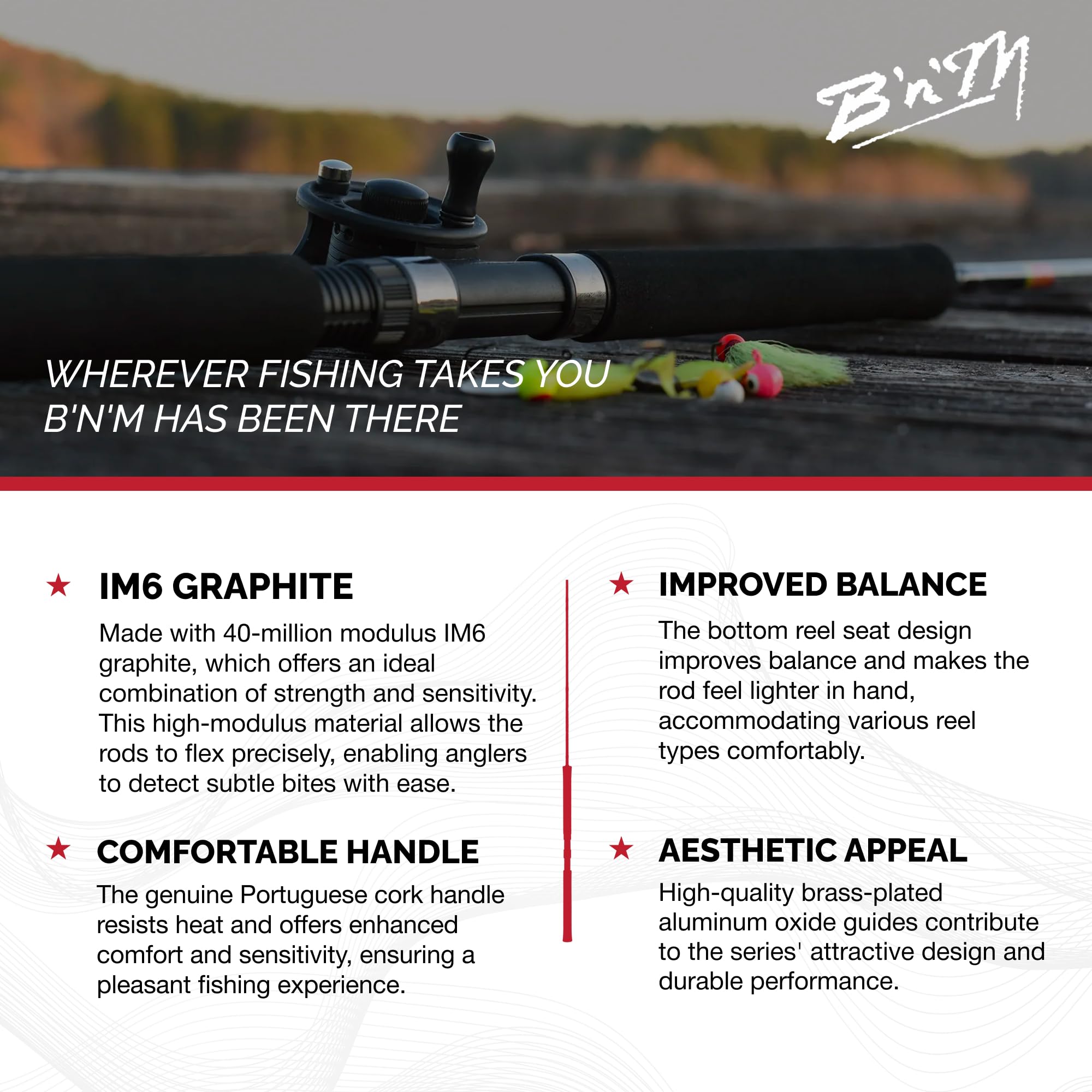 Portuguese cork handle on B&M Sam Heaton offers comfortable grip during long outings