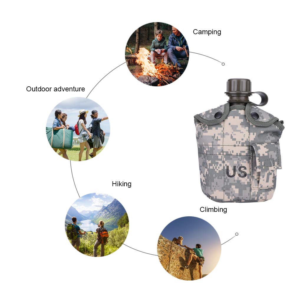 Bnineteenteam insulated nylon bag surrounds the canteen for handling comfort