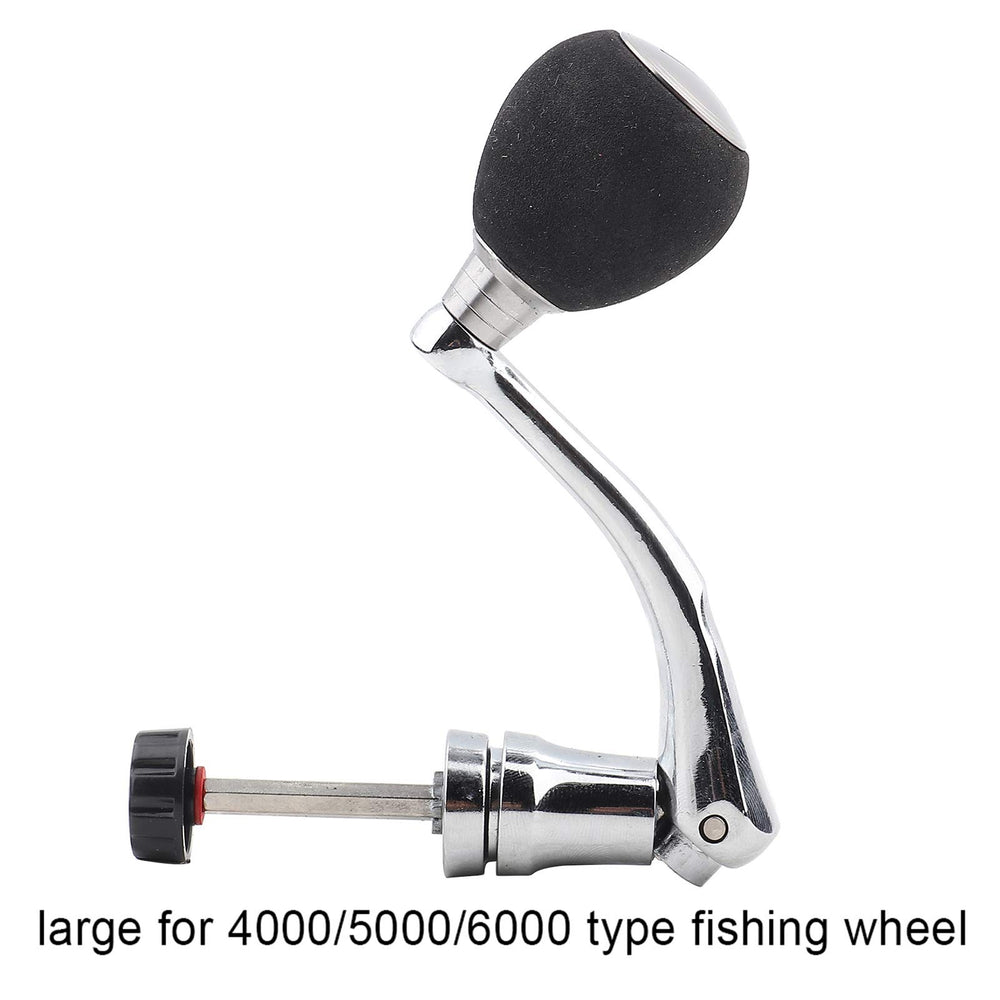 Bnineteenteam reel handle Silver-L ergonomic EVA grip for comfortable use