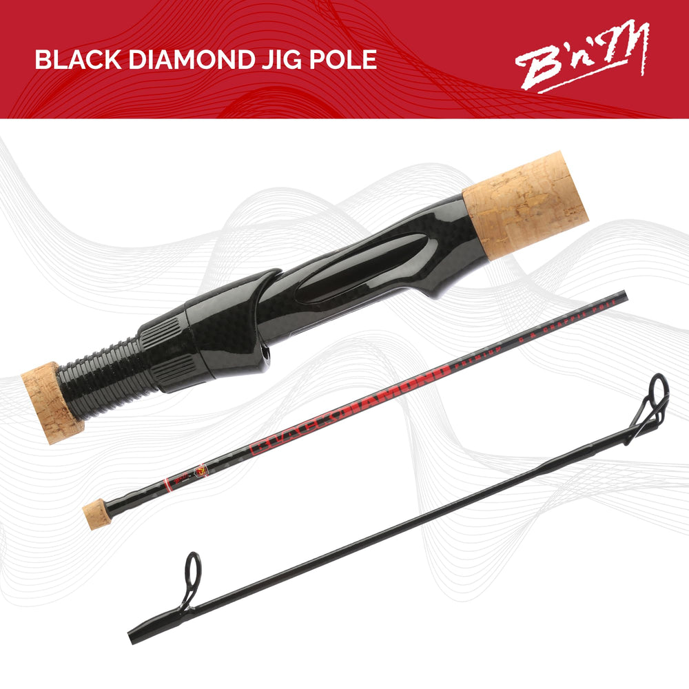 Black Diamond Jig Pole black finish adds premium aesthetics.