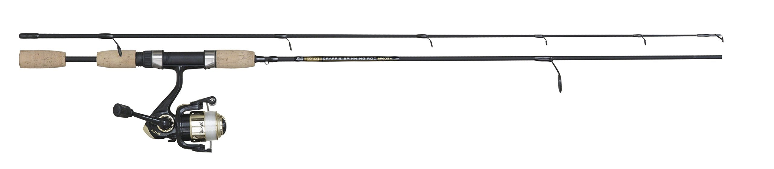 B'n'M Buck's Graphite Crappie Combo 6ft 2pc—ideal for light panfish fishing.
